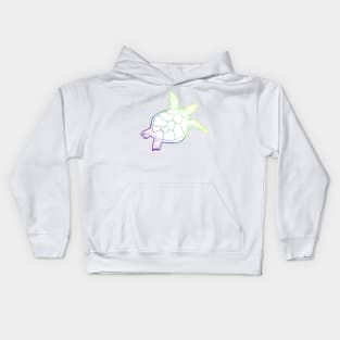 Swimming gradient turtle Kids Hoodie